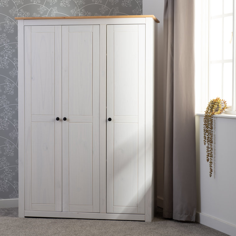 Amaru 3 Door Solid Wood Wardrobe