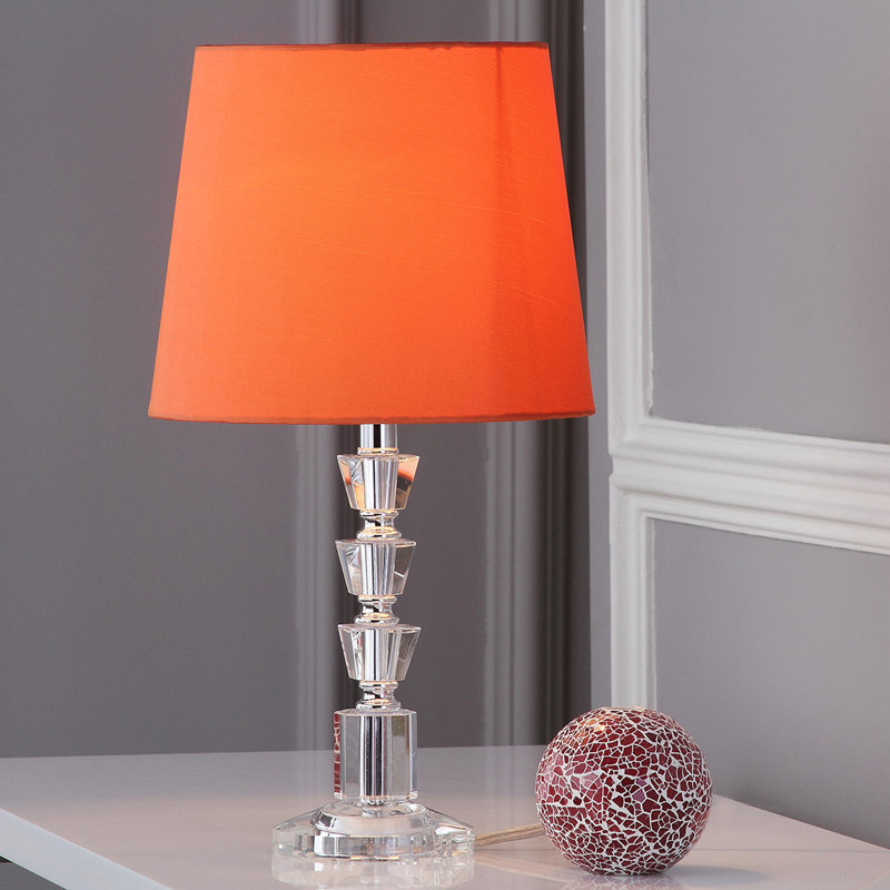 Killingly Crystal Table Lamp, Orange