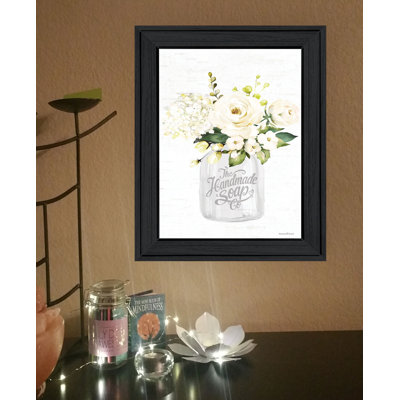 Bathroom Flower Ja Framed Wall Art for Living Room, Home Decor by Lettered & Lined