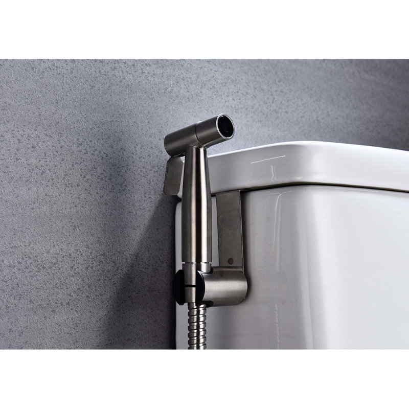 Handheld Bidet For Bathroom Toilet - Silver Metal, Two Spray Modes, Hygiene Upgrade, Easy Install Jet And Gentle Spray, Focused, Fit