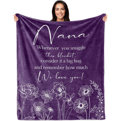 Nana Gifts, Birthday Gifts for Nana, Best Nanas Ever Gift Ideas, Birthday Presents for Grandma from Grandkids, Presents for Grandma Gigi Mimi Granny from Granddaughter 40"X50" Throw Blanket