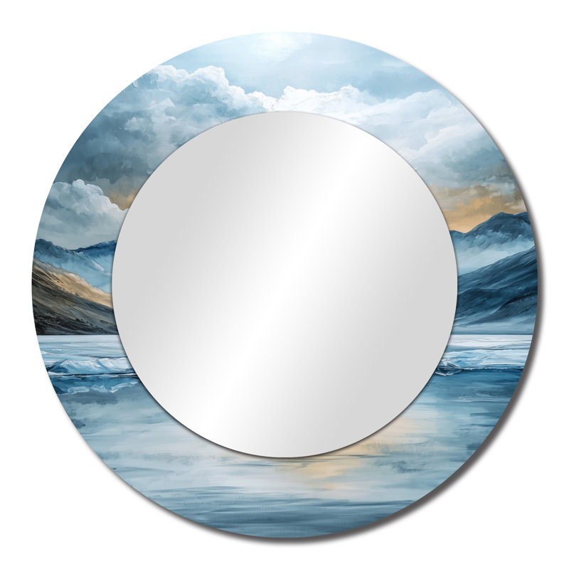 Sommets parallèles de paysage de montagne abstrait I - art mural minimaliste - imprimé sur métal, 23 po x 23 po
