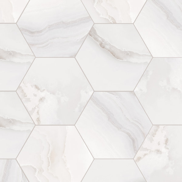 Serene Essence Hexagon 8x9 Porcelain Wall and Floor Tile