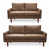 Microfibre brun foncé