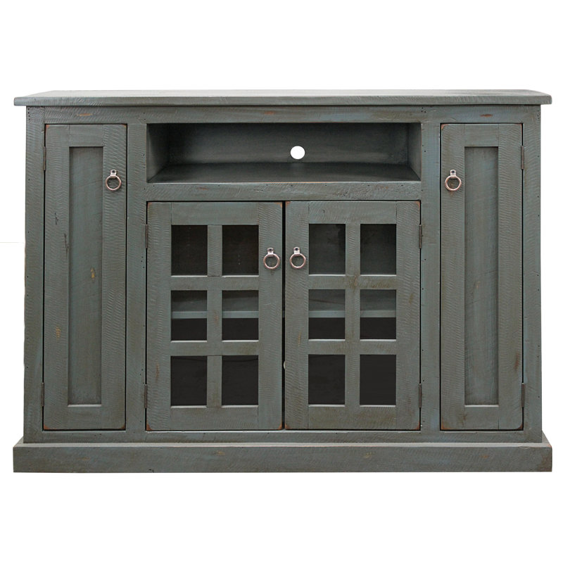 Awad Unfinished TV Stand for TVs up to 60", Rustic Dark Blue