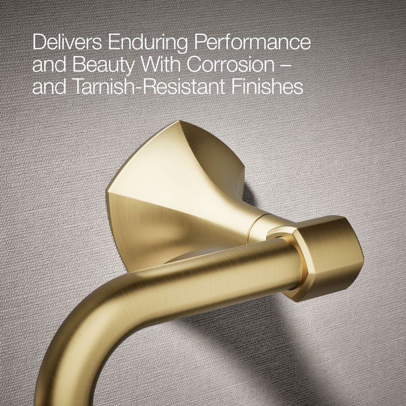 Occasion Towel Ring, Vibrant Brushed Moderne Brass