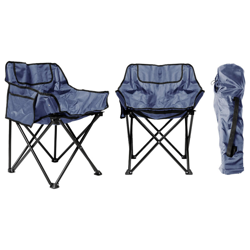 Polyester Camping / Beach Folding Chair Folding Chair Set, Navy