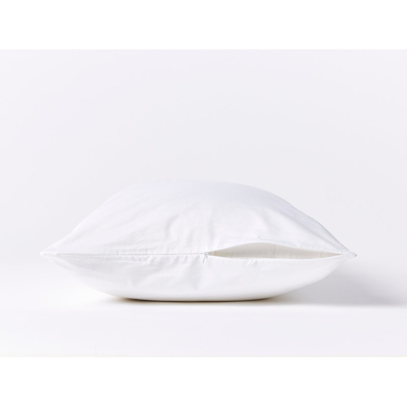 Bedding Essentials 100% Cotton Zipper Pillow Protector, Standard