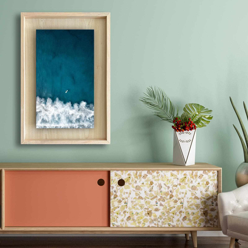Elegant Framed Decorative Painting, 16.9 x 24.8 inches | 100% Solid Wood Frame (Thickness: 1.2 inches), 100% Maple MDF Background (Thickness: 0.1 inches), UV Printing | Perfect Wall Art for Home & Office Décor
