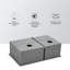 Évier de cuisine à double cuve encastrable en acier inoxydable 33 x 19 x 9 po de calibre 16 (60/40) avec évier profond de 9 pouces