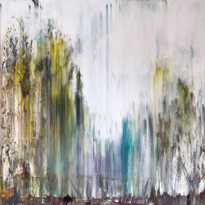 Pathways - Artist Enhanced Canvas Print, 20" H x 20" W x 1.75" D, White Framed Canvas