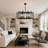 39" Modern Black Geometric Chandelier