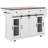 Farmhouse Kitchen Island with Storage, Sliding Barn Door & Metal Grid Side Door-120315529