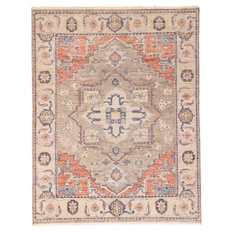 Tapis taupe Jules Serapi 8 pi 1 po x 10 pi 2 po