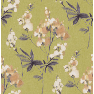 Papier peint floral en lin parchemin et denim Seabrook Designs