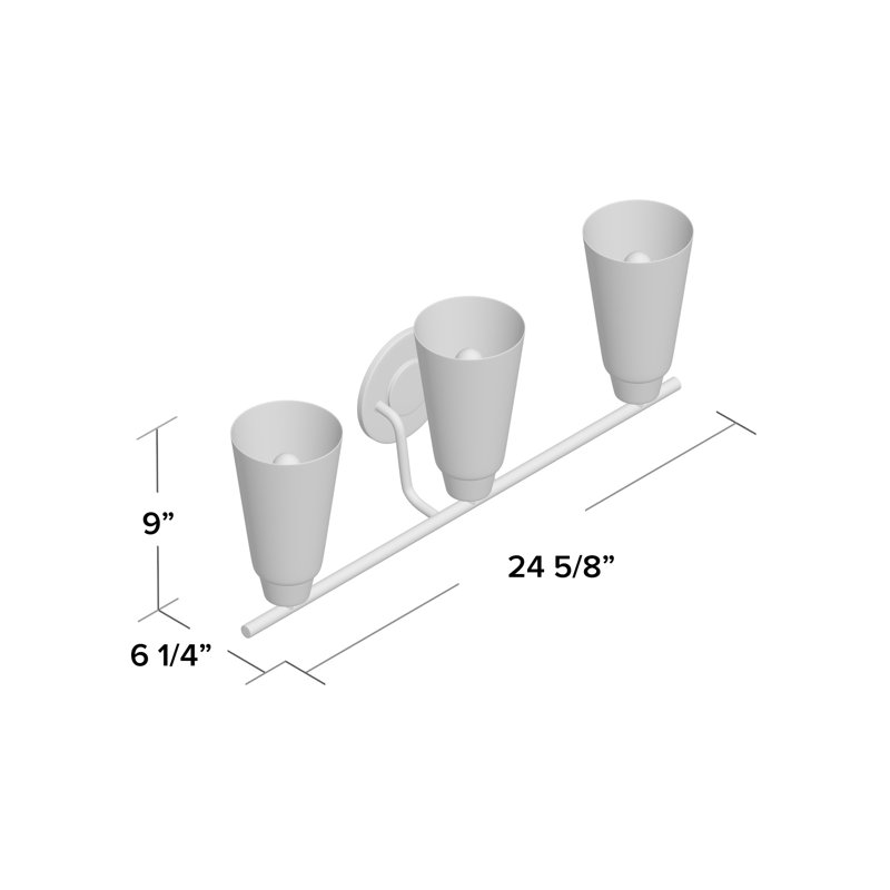 Éclairage pour meuble-lavabo 3 lumières Irina