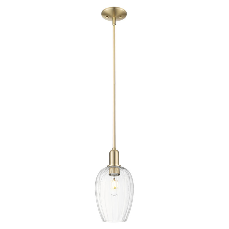 Downtown Urban - Preston - Mini-luminaire suspendu avec tige en forme de flûte 6 "1 lumière - Preston, Clair