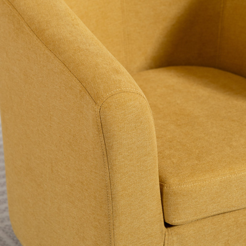 Upholstered Armchair, Yellow