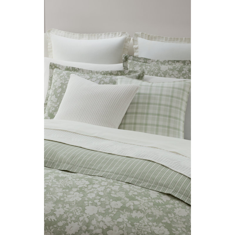 Green Maisie Plaid Throw Pillow