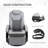PU Recliner Armchair With Footrest, Headrest, And Round Steel/Wood Base