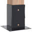Post Bases Square 4 Pcs 91X91 Mm Powder-Coated Steel-1212326614