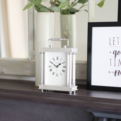 Roman Numeral Metal Quartz movement / Crystal Alarm Tabletop Clock