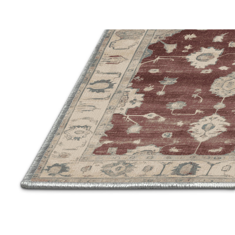 Machine Washable Overdyed Beige Area Rug, Rectangle 8' x 12'