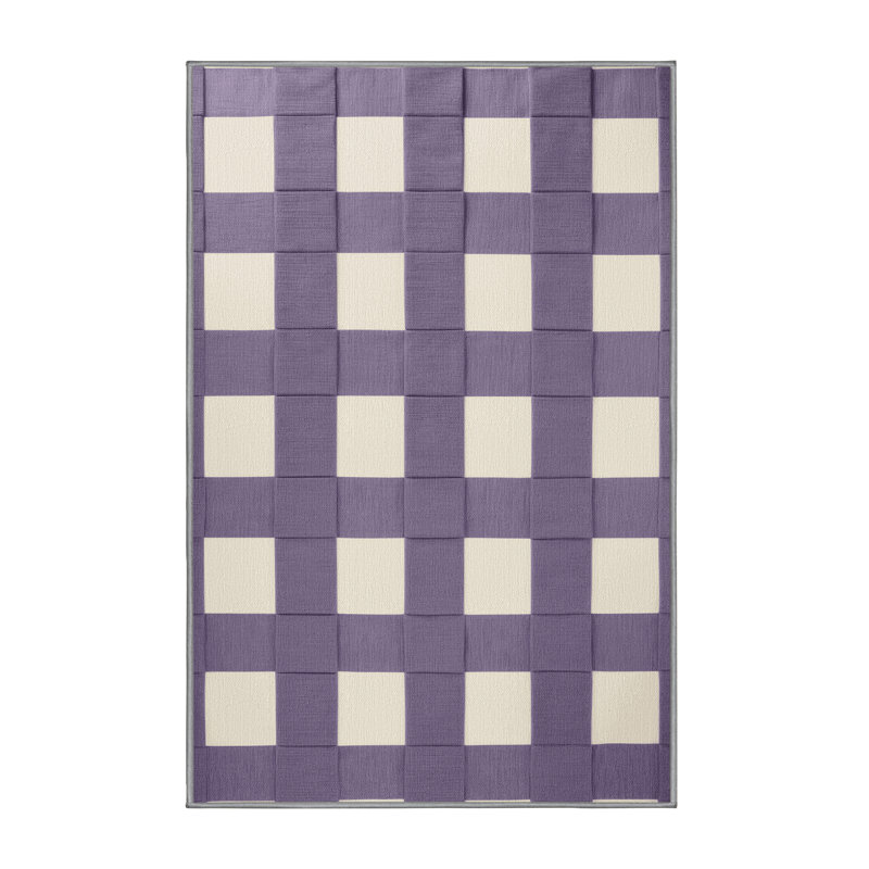Tapis mauve lavable à la machine, Rectangle 7 pi x 9 pi