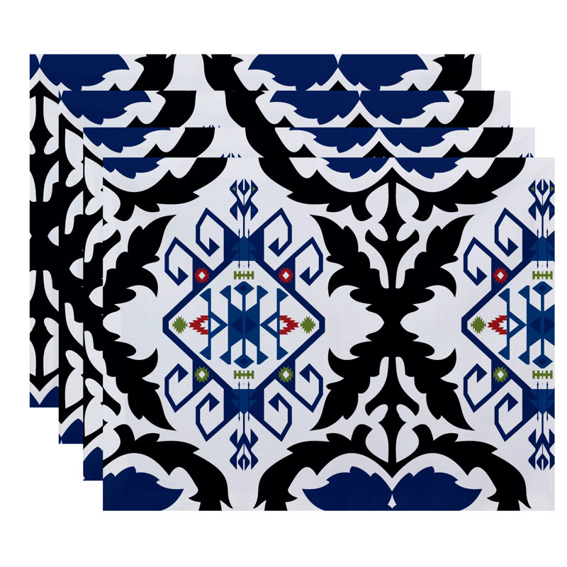 Napperon 18 "Alfreda, Bleu marine