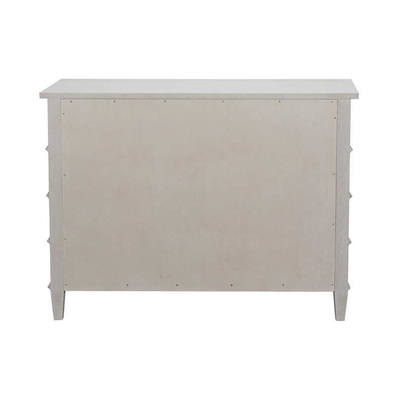Dennis 4 - Drawer Solid Wood Dresser, Angel White