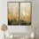 Minimalisme beige et forêt dorée I - décoration murale traditionnelle