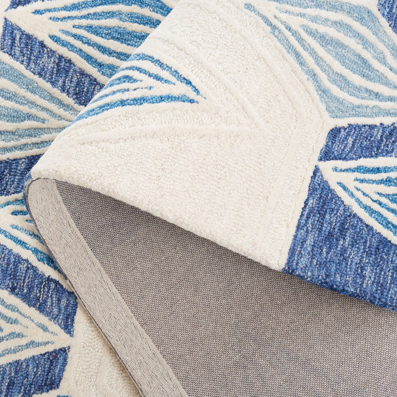 Metro Hand Tufted Wool Pile Geometric Rug, Rectangle 5' x 8'