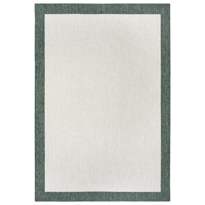 Panama Flatweave GreenCream Rug
