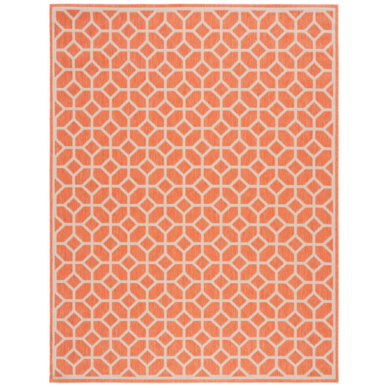 Tapis d'intérieur / extérieur à motif géométrique MSR Bh Martha Stewart, Rectangle 6 pi 7 po x 8 pi 7 po
