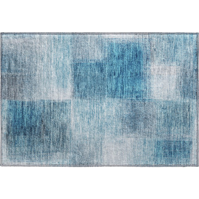 Premium Machine Washable Tweedy Denim Rug