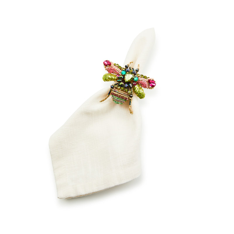 Beetle Napkin Rings, Set Of 4