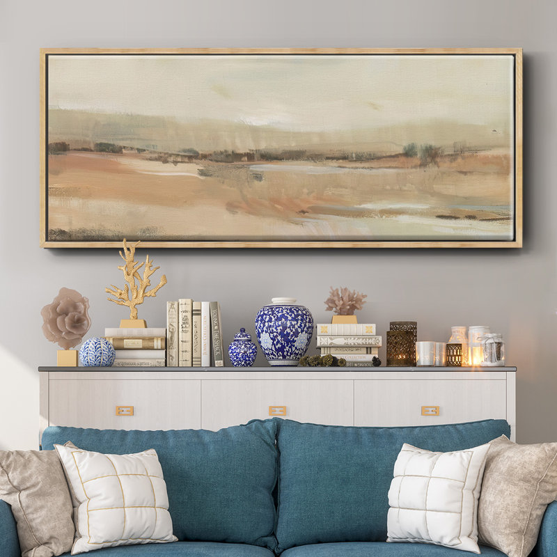 «Earth Tone Landscape I», toile encadrée, H 8 po x l 20 po