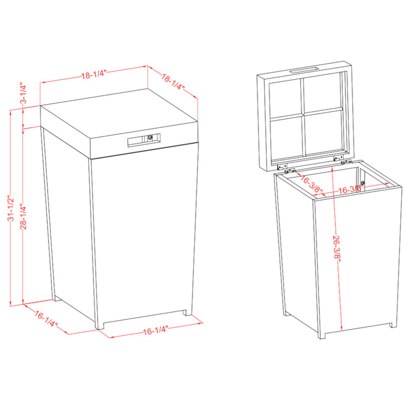 Corbeille pour déchets Tides, Gris