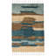 Tapis abstrait en laine / coton noué à la main Inelda - bleu / brun / beige-1903673393