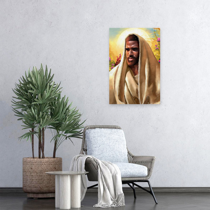 Jésus, paix - art figuratif de la culture figurative, H 24 po x l 16 po