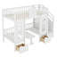 Lit superposé avec table interchangeable, lit superposé se transformant en lit supérieur et bureau en duvet-535232971