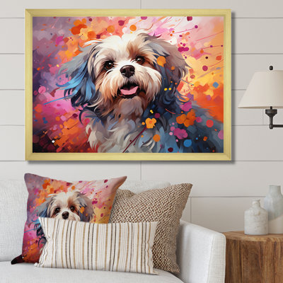 Popart Shih Tzu Serenade - art mural chien