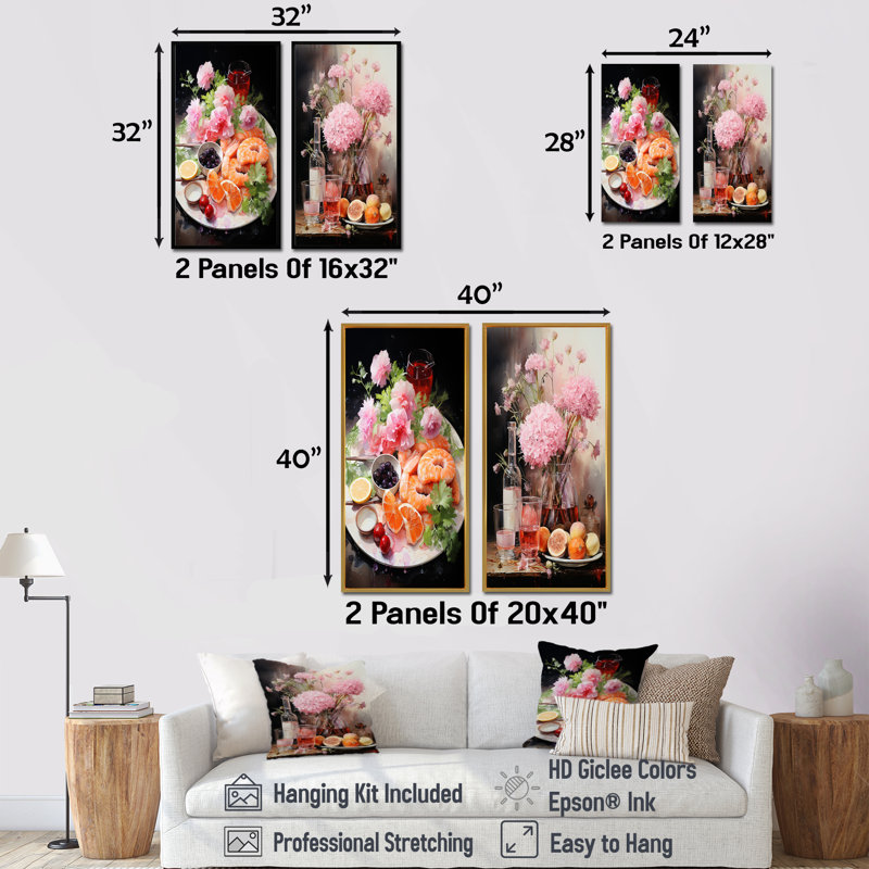 Ensemble de 2 décorations murales French Fruit and Blooms Culinaire Transcendence - International Cuisine, H 28 po x l 25 po
