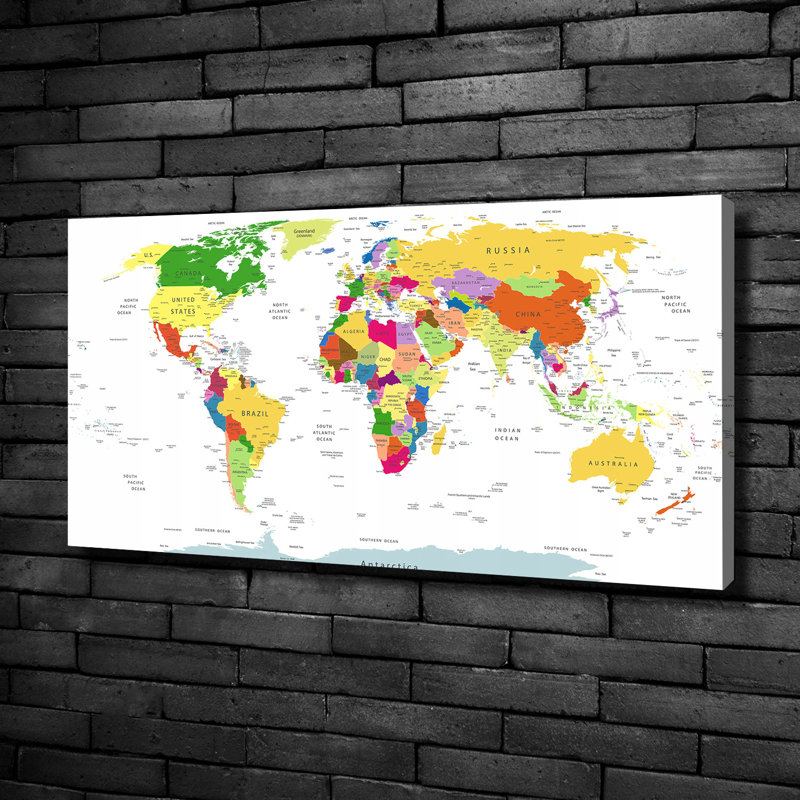 World Map - Wrapped Canvas Print