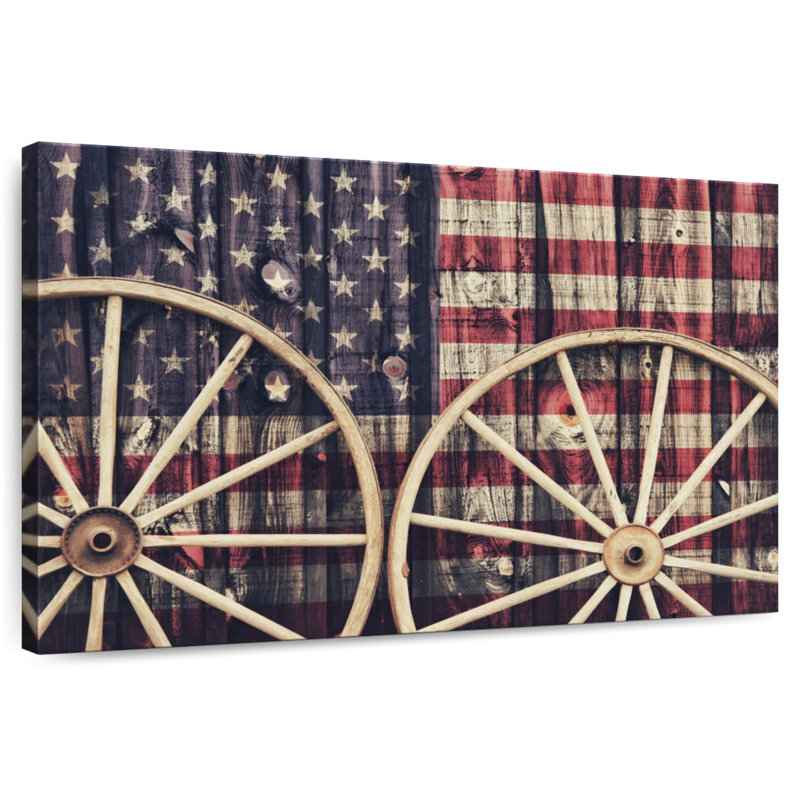 Borges American Wagon Wheels, 24" H x 36" W