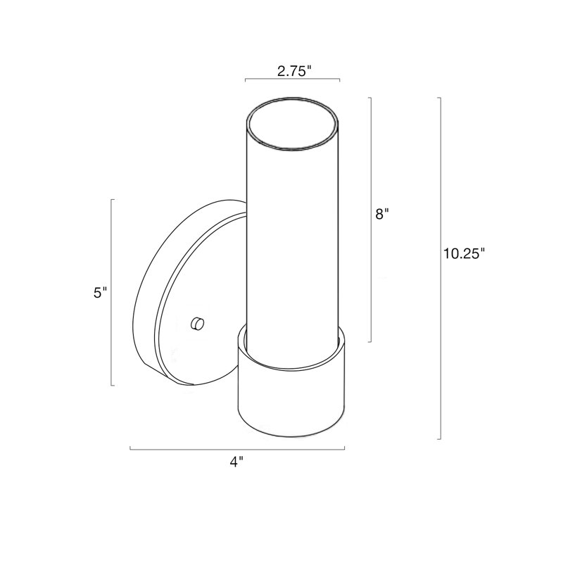 Brushed Nickel 10" Modern Wall Sconce with Frosted Glass Shade