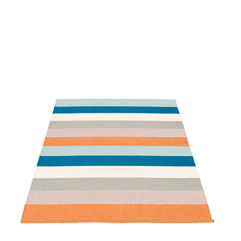 Tapis orange / bleu / gris Molly