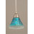 Cord Hung Mini Pendant Shown In Black Copper Finish With 10" Amber Crystal Glass-32464173-32464201-32464180