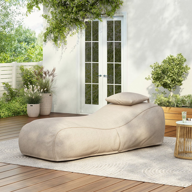Fauteuil à billes d'extérieur, Beige