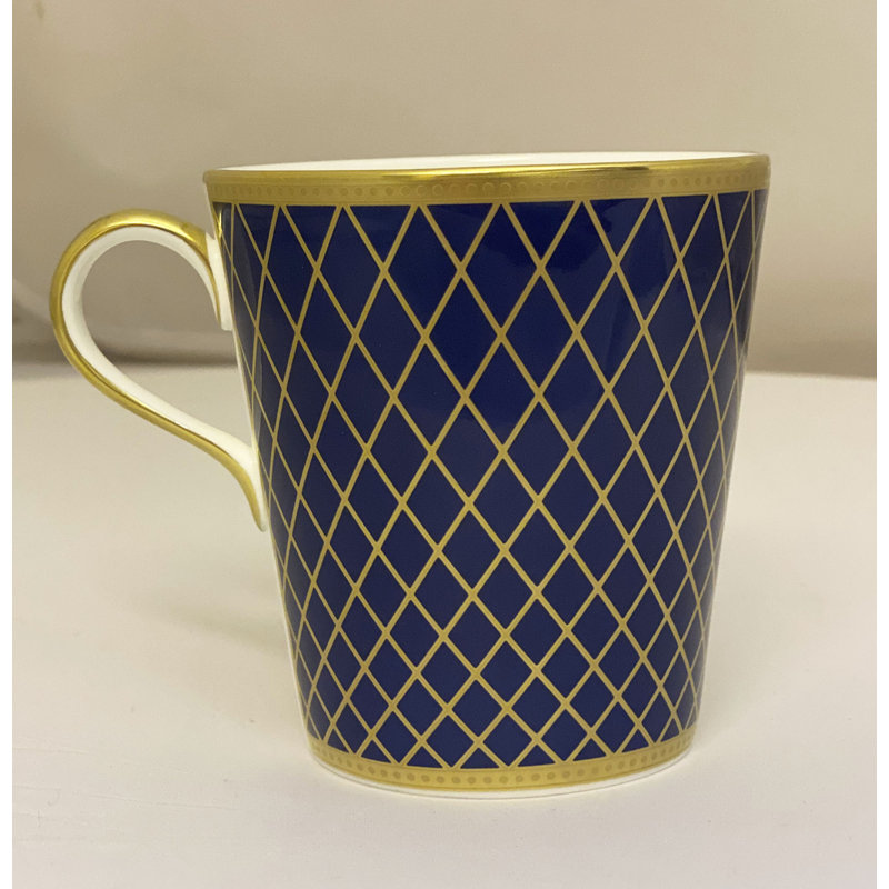 Majestic Bone China Coffee Mug, Navy Blue